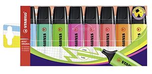 STABILO BOSS Original - Highlighter Pen - Wallet of 8 (Assorted Colours)