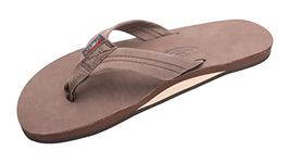 Rainbow Sandals Single Layer Premier Leather Men's Sandal (Expresso) Size 11/12 (XL)