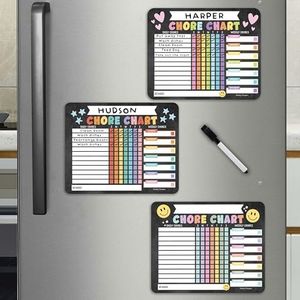 Hadley Designs Magnetic Chore Chart for Kids Multiple Kids – Dry Erase Chores Chart for Adults and Teens, Responsibility Task List for Family, Fridge Task Board Tracker at Home, Chalk Chore Board