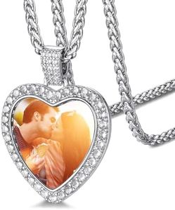 FaithHeart Charming Custon Picture Pendant Necklace Long Chains Stainless Steel Hip Hop Jewelry Gift