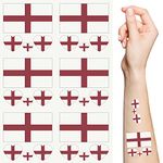 England Flag Temporary Tattoos,10 Sheets National Flag Face Tattoo Stickers for World Cup European Cup International Competitions