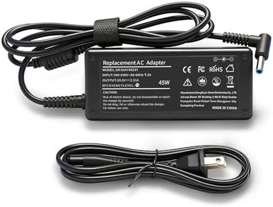 45W Laptop Charger Replacement for HP Laptop Charger Elitebook x360 Pavilion Spectre Chromebook Envy Elite x2 Computer Travel Smart Blue Tip Power Adapter