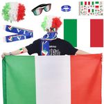 Cheering Kit for Italy Fans - Support Your National Team with Country-themed Glasses, Flags, Stickers, and More