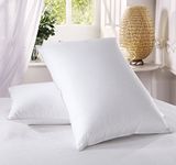 Royal Hotel Bedding Medium Firm Down Pillow, 500 Thread Count 100% Cotton, King Down Pillows, King Size, Medium Firm Pillows, Set of 2