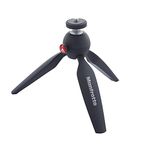 Manfrotto MTPIXI-B, PIXI Mini Tripod with Handgrip for Compact System Cameras, DSLR, Mirrorless, Video, Compact Size, Technopolymer and Aluminium, Black