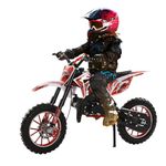 49cc 2-Stroke Kids Dirt Bike, Gas Power Motocross Off Road,Mini Pit Bike Dirt Bikes Motorcycle,Pocket Motorbike with Front Rear Disc Brakes, Racing Max Speed 40KM/H (Red)