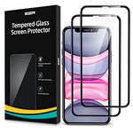 ESR for iPhone 11 Screen Protector, iPhone XR Screen Protector, Full-Coverage Tempered Glass, [Easy Installation Frame] [3D Curved Edges] for iPhone 11/iPhone XR, 2-Pack