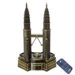 ZOVIE Petronas Twin Towers Statue Home Desk Decoration Make of Pure Copper (Twin Towers)