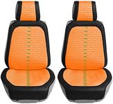 FH Group Car Seat Covers Front Set Automotive Seat Cushions - Low Back Car Seats, Universal Fit, Automotive Seat Cover, Car Seat Cushion, Airbag Compatible Car Seat Cover for SUV, Sedan, Van Orange