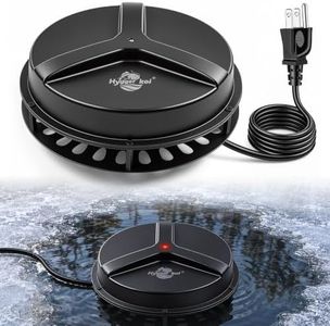 Pond Heater,800W Pond De-icer 21.3FT Cord for Fish with Smart Thermostat | IPX8 Waterproof,Auto Ice Melting for Fish Ponds,Backyard Garden & Water Features,UL-Certified 21.3FT Power Cord,Black