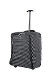 ZAHRAB Easyjet 45x36x20 Underseat Bag Lightweight Hand Luggage Cabin Bag Trolley with Wheels Flight Bags Suit Case (Polka Dot)