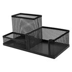 SUKHAD 3 Compartment Metal Mesh Desk Organizer