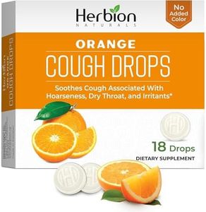 Herbion Naturals Cough Drops with Orange Flavor -18 Ct -Relieves Cough, Soothes Sore Throat & Dry Mouth, for Adults, Children 6 and Above