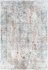 BoutiqueRugs Beige Abstract Traditional 12x16 Large Area Rug Taupe Mustard Blue Light Gray Ochlock Great Room Open Concept Master Bedroom Large Dining Room Stain Resistant Non-Shedding Pet Friendly