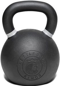 Kettlebell Kings Powder-Coated Adjustable Kettlebell Set - 9-97 lb Cast Iron Weights for Strength Training - Gym Equipment for Full-Body Home Workouts