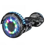 FUNDOT Hoverboards,Hoverboards for kids,Self balancing scooter 6.5 inch,Hoverboards with beautiful LED lights,Hoverboards with Bluetooth speaker,Gift for Children