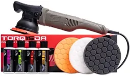 Chemical Guys TORQ15DA 15MM Long-Throw Random Orbital Polisher Kit, Digital Display, (Safe for Cars, Trucks, SUVs, & More) 900W, 15mm Orbit - 8 Items