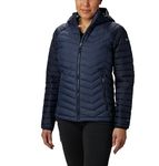 Columbia Women's Powder Lite Hooded Jacket, Hooded Puffer Jacket, Nocturnal/Dark Nocturnal, Size M