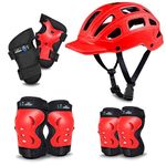 Jaspo Tyro Complete Protective Gear Set for Kids | Helmet with Knee Pads, Elbow Pads & Wrist Guards for Skating, Cycling & Skateboarding (6-14 Years)