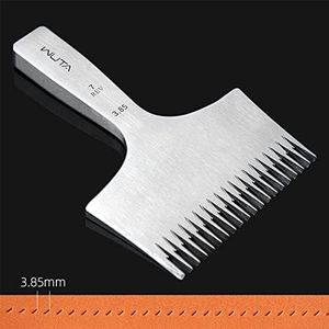 WUTA Sharp French Style Pricking Iron 20 Teeth Leather Chisel All-Polished Punching Tool Kits, Reverse 3.85 mm 20 Teeth