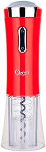 Ozeri Nouveaux Electric Wine Opener with Removable Free Foil Cutter, Stylish Red