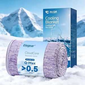 Elegear Revolutionary Cooling Blanket Throw Absorbs Heat to Keep Body Cool for Night Sweats, Arc-Chill 3.0 Cool Fiber Q-Max>0.5 for Hot Sleepers, Lightweight Summer Cold Blankets for Sleeping, Purple