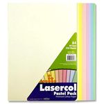 Premier Stationery Lasercol A4 80 GSM Paper - Pastel Rainbow (Pack of 250 Sheets), Multi-Coloured, S4553223