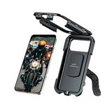 GRAND PITSTOP Waterproof Mobile Holder for Bikes, Motorcycle, Scooter, Bicycles, Bike Mobile Holder for 4.0-7.0" Phone, Cellphone Holder for Maps and GPS Navigation & 360° Rotation Mirror Phone Mount