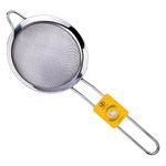 Sieves and Strainers Set - 14 cm Pack of 1 - Metal Sieve Stainless Steel, Fine Mesh Strainer | Kitchen Sieve Fine Mesh, Sive Cooking, Flour Sieve for Baking - Rust Free Seive, Dishwasher Safe SIV,