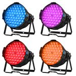 Big Dipper Stage Lights 54x3W DMX Sound Activated LED Par Light Multi-Color RGB Wash Uplights for Parties, Church, Wedding, Concert, Club Lighting (4 Pack)