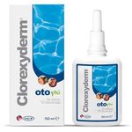 ICF | Clorexyderm OTO Piu | Cat & Dog Ear Cleaner Solution | Dog Ear Drops to Stop Wax Build Up, Head Shaking, Discomfort, Ear Odour & Scratching | 150ml