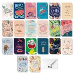 Rileys & Co Happy Birthday Cards Bulk, Hand-Illustrated Gift Cards Birthday, Envelopes Included, Cute and Colorful Birthday Gift Cards for Women, Men and Children (40-Pack)