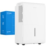 hOmeLabs Dehumidifier 7,000 Sq Ft Wi-Fi (50 Pint MAX 120 Pint at 95°F, 90% RH) for Home, Office, Basements with Powerful Moisture Removal, Humidity Control, Auto Shut-off, Quiet Operation
