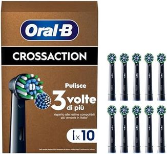 Oral-B Cross Action Testine Spazzolino Elettrico, Confezione da 10 Testine di Ricambio, Setole Angolate che si Adattano a ogni Dente per una Pulizia Profonda, Adatto alla Buca delle Lettere