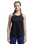 Jockey Women's Plain Regular Fit Vest Top (MW22_Black_X-Large)