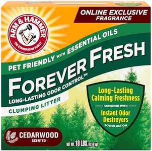 Arm & Hammer Forever Fresh Clumping Cat Litter Cedarwood, MultiCat 18lb, Pet Friendly with Essential Oils