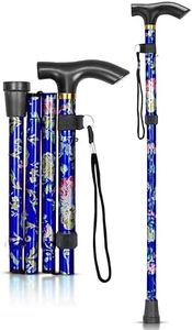ZallyX Folding Walking Stick for ladies Walking stick 93CM (FOR ALL Heights)- Heavy Duty Durable & Foldable Walking Sticks for Women, Extendable & Collapsible Mens Walking stick