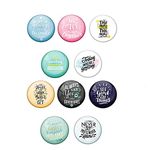 AVI 58mm Regular Size Metal Fridge Magnet with Pack of 10 Happy Positive Quotes PQ 11 Design MC10R8001207 (Multicolour)