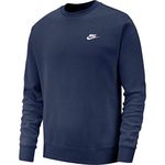 Nike Men's Club Graphic Fleece Crew Midnight Navy/White