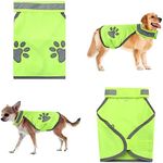 Doggie Style Store Yellow Hi-Vis High Visibility Fluorescent Dog Pet Puppy Safety Vest 5 Sizes Reflective Top Hi Vis Night Jacket Coat Shirt Size S