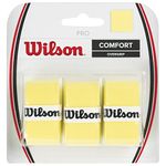 Wilson Unisex Comfort Tennis Racket Overgrip Wilson Pro Over Grip Yellow Yellow, Yellow, Pack of 3 UK