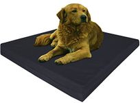 dogbed4less Extra Large True Orthopedic Gel Memory Foam Dog Bed for Large Pet, Waterproof Liner and Durable Black Canvas Cover, XL 40X35X4 Inch