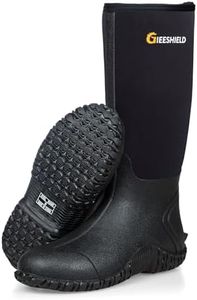 GIEESHIELD Men’s Waterproof Rubber Boots, Insulated 6mm Neoprene Work Boots with Steel Shank, Slip-Resistant Durable Outdoor Boots for Farming, Gardening, Hunting, Fishing & Mud