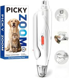 2-in-1 Dog & Cat Nail Clippers and Grinder with Light – Upgraded Safety Guard to Avoid Overcutting, Sharp Blade, Painless Quiet Pet Nail Claw Trimmers, Professional Grooming Tool for Large Small Pets