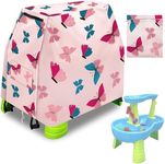 Infowush Kids Water Table Cover for Step 2 Rain Showers Splash Pond Water Table, Outdoor Play Toys Cover for Water Table for Toddlers 1-3, Waterproof Dust Proof Water Table Accessories-Cover only（A）