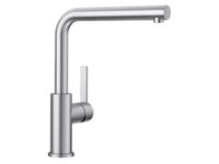 BLANCO LANORA 523122, High-Pressure Stainless Steel Kitchen Tap, Brushed Silver