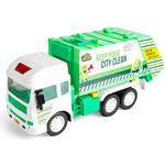 Ratna's Garbage Truck Toy City Clean-Up Vehicle My First Wheels Friction Powered Big Size Plastic Toy Vehicle for Kids