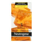 Neutrogena® Original Amber Bar Fragrance-Free Facial Cleansing Bar with Glycerin, Pure & Transparent Gentle Face Wash Bar Soap, Free of Harsh Detergents, & Dyes, Hypoallergenic, 100g, Pack of 3