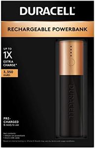 Duracell Rechargeable Powerbank 3350 mAh | 1 Day Portable Charger | Compatible With iPhone, iPad, Samsung, Android, Nintendo Switch & more | TSA Carry-On Compliant