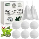 Eco and Heron Peppermint Oil Mice Repellent, Mouse Repellent, Natural Rat & Rodent Repellent for Outdoor & Indoor, Powerful Long-Lasting Spider & Pest Control for Home, Car, Garden, Loft, Shed - 6PCS